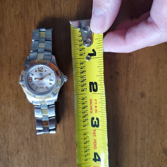 LADIES STAINLESS STEEL/18 CT GOLD TAG HEUER WATCH - Picture 3 of 8